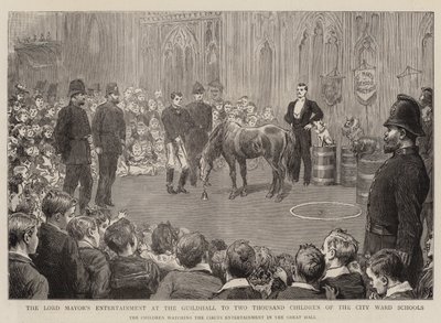 Overborgmesterens underholdning i Guildhall til 2.000 børn fra City Ward Schools af Robert Barnes